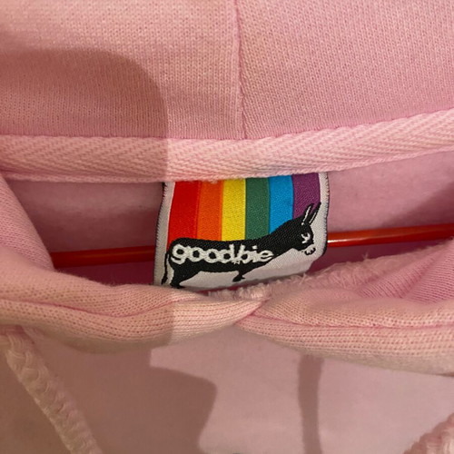 Goodbie hoodie authentic like new, pink, size M
