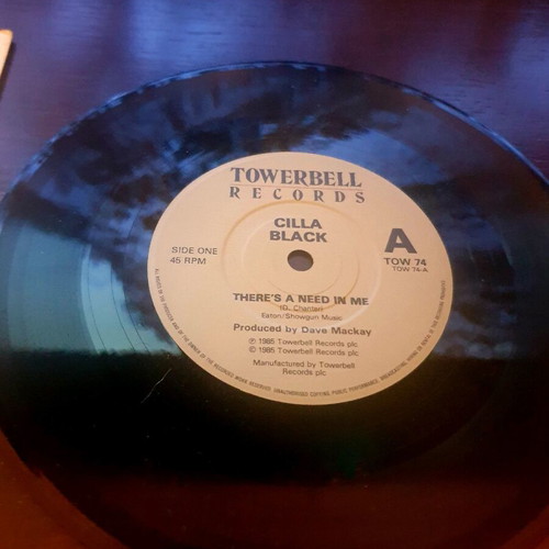 Cilla Black 7" vinyl record used, pop, 1985