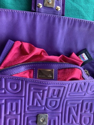 Fendi shoulder bag used, purple