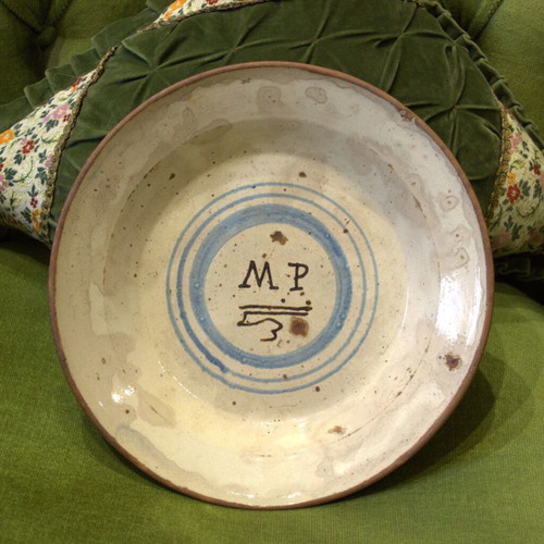 Antique Provincial Earthenware Bowl 19th Century used