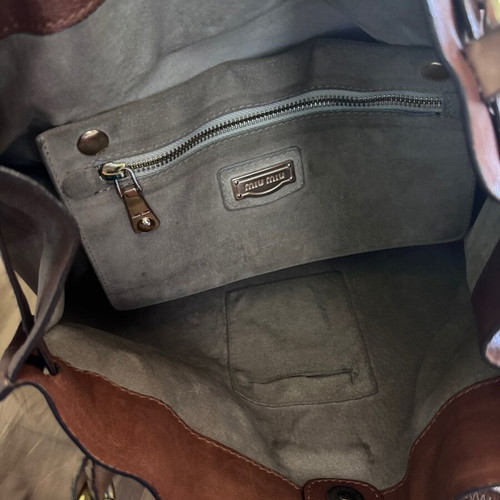 Miu Miu tote bag like new, cognac color