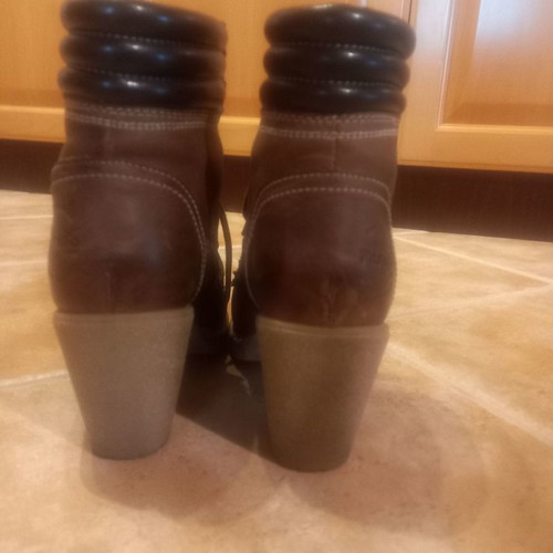 Leather boots Adam's Shoes used, brown, size 37