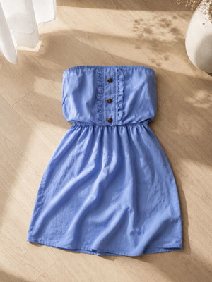 Bik Bok Harbour strapless dress Small like new, light blue