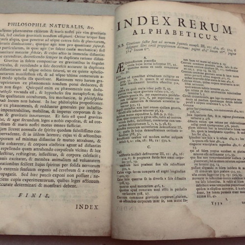 Philosophiæ Naturalis Principia Mathematica by Newton used, third edition 1726