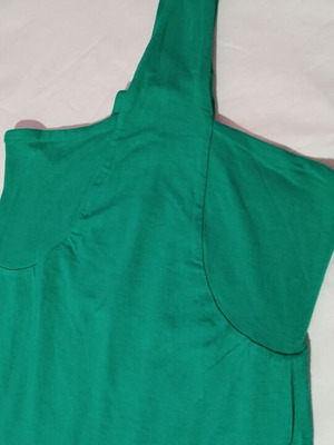 Asos midi elastic fitted dress green size M like new