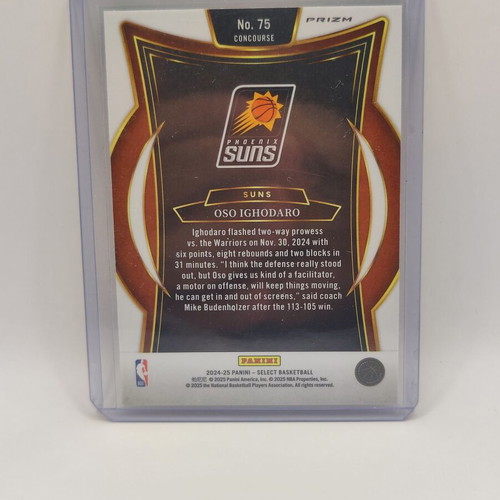 2024-25 Panini Select Basketball Oso Ighodaro RC Concourse Green White Purple Prizm card new