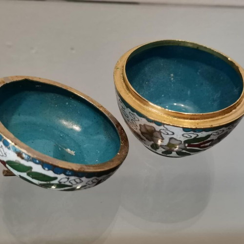 Cloisonne apple vintage decorative used with enamel
