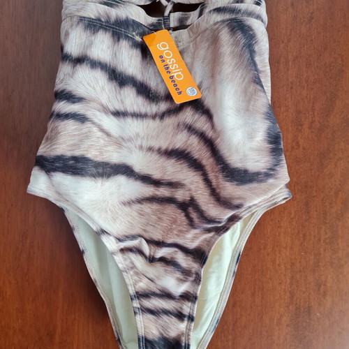 Gossip one-piece swimsuit new, medium, black and brown