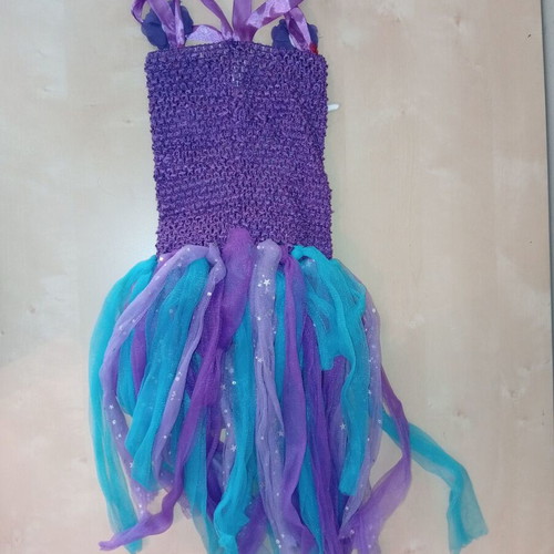 Mermaid Dance Costume with Tutu Skirt for Girls, Like New