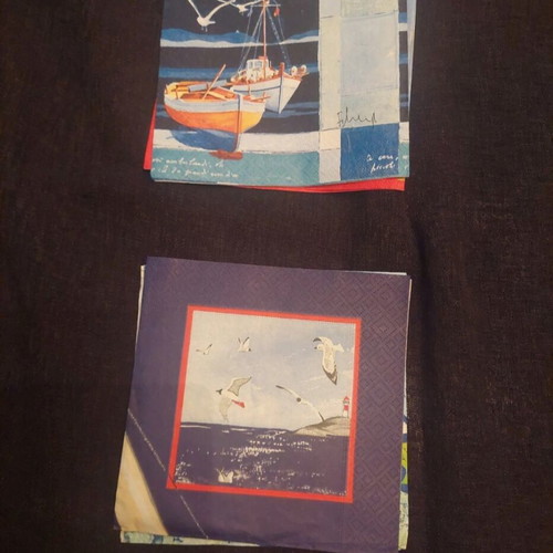 Napkins with summer theme like new for decoupage