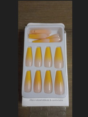 False nails set 24 pieces with glue ABS new