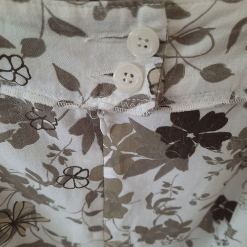 Vintage Canda C&A skirt No52 used, white and brown