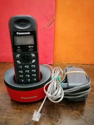 Ασύρματο τηλέφωνο Panasonic μεταχειρισμένο κόκκινο