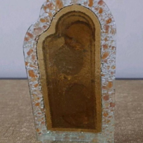 Silver (925) Panagia decorative icon 15x8 cm