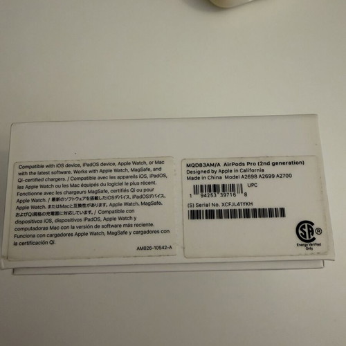 Apple AirPods Pro 2nd Generation used with MagSafe Charging Case