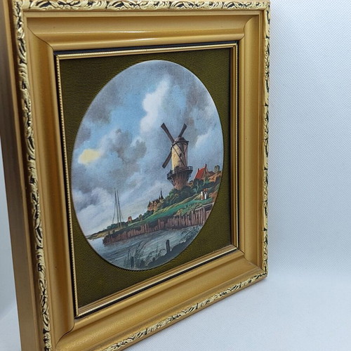Vintage Harleigh Ceramic Frame The Windmill at Wijk bij Duurstede like new