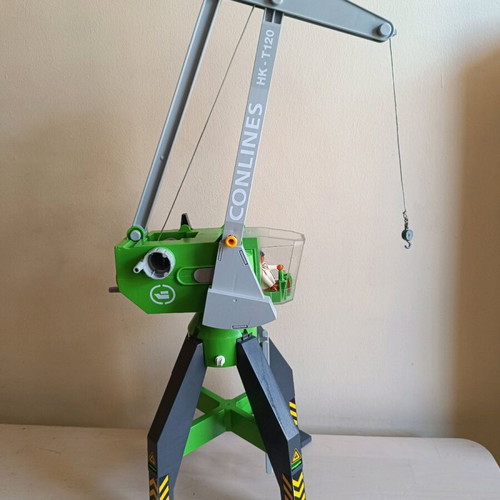 Playmobil crane used with iron hook and functional