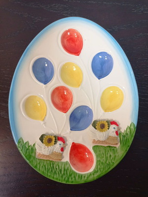 Decorative Easter egg plate new