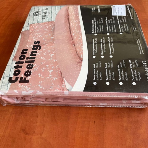 Sunshine Single Bed Sheet Set 165x270cm Cotton Feelings 924 Pink new