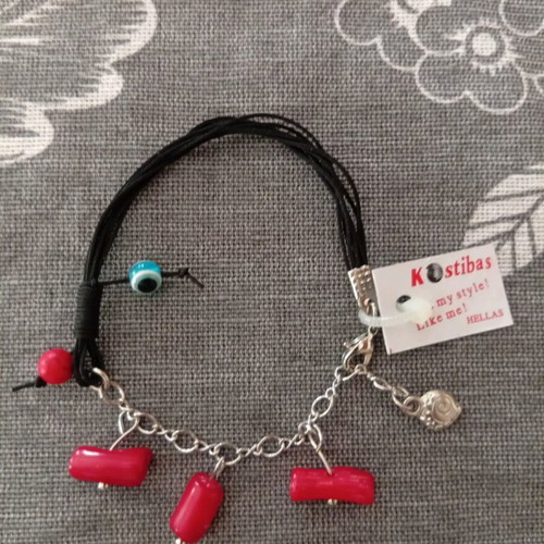 Handmade bracelet with coral by Kostibas new