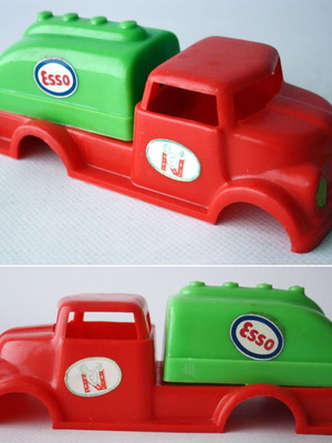 Vintage 70's Esso plastic oil tanker truck new (body only) unused