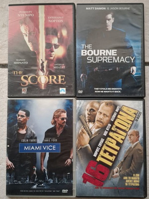 DVD set of 4 action movies used with Greek subtitles