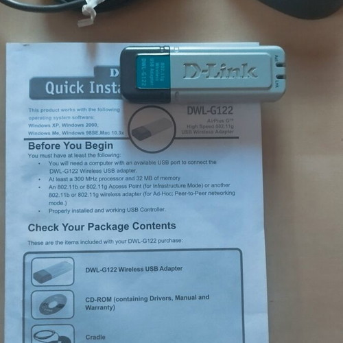 D-Link DWL-G122 wireless USB network adapter