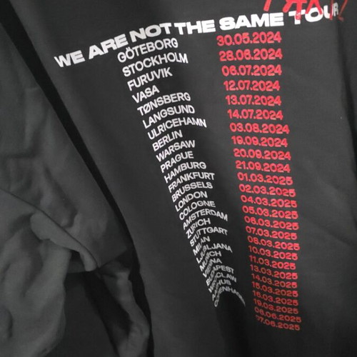 Marcus and Martinus Wants Tour Part 2 Hoodie new, size XL, black and red