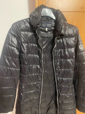 Μπουφάν μακρύ Armani Jeans σαν καινούργιο με ζώνη, φουσκωτό παλτό