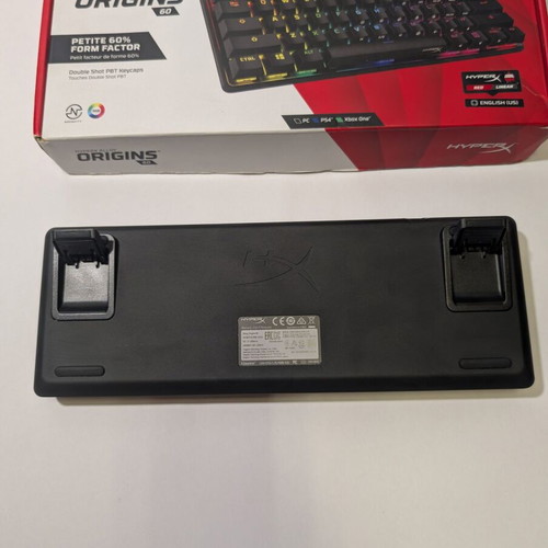 HyperX Alloy Origins 60 Gaming mechanical keyboard 60% used with HyperX Red switches and RGB lighting