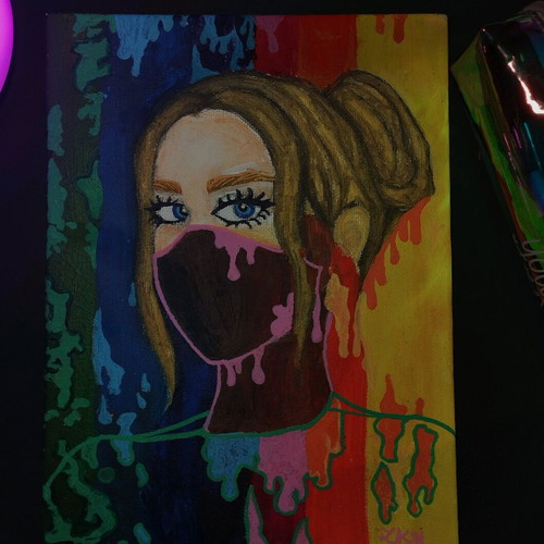 Modern painting personal creation new, gaming aesthetic 23x18