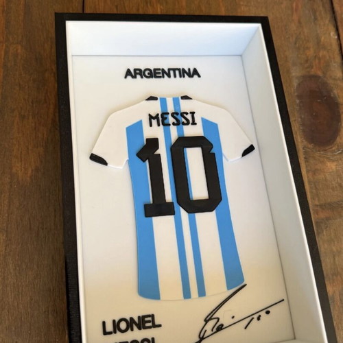 3D Lionel Messi #10 Argentina Frame handmade decorative