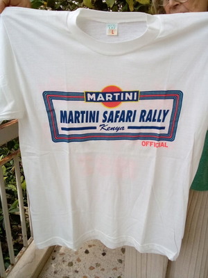 Винтидж тениска Martini Rally Кения 1992 Среден Голям