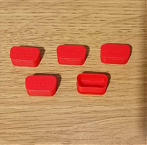 Καλυμμα, Kαπακι Cover x 5 κοκκινα για τη θυρα D-Sub της καρτας γραφικων VGA για προστασια απο σκονη
