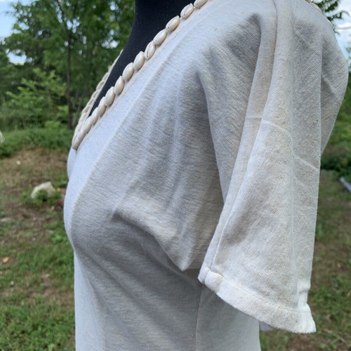 Dress embroidered with real shells like new, size M