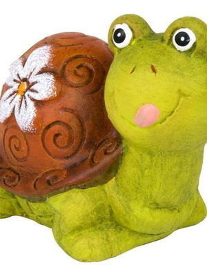 Ceramic garden decorative turtle set green 3 pieces