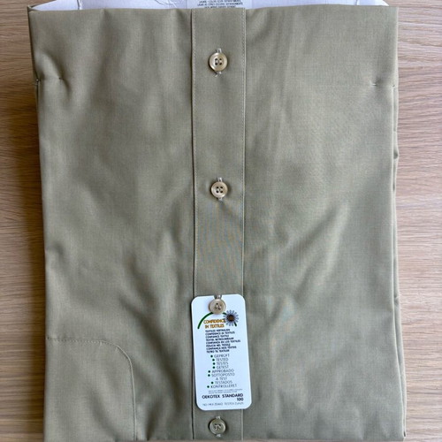New CANDA short sleeve olive shirt, size M