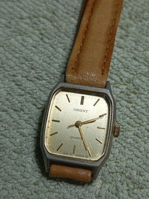 Orient Tank Watch women's used with leather strap