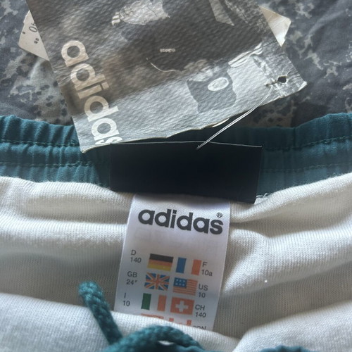 Adidas kids swimsuit brand new, size small 10-14, black and turquoise