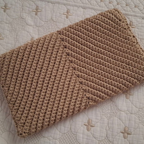 Handmade Crocheted Purse with Lining and Elastic Mesh