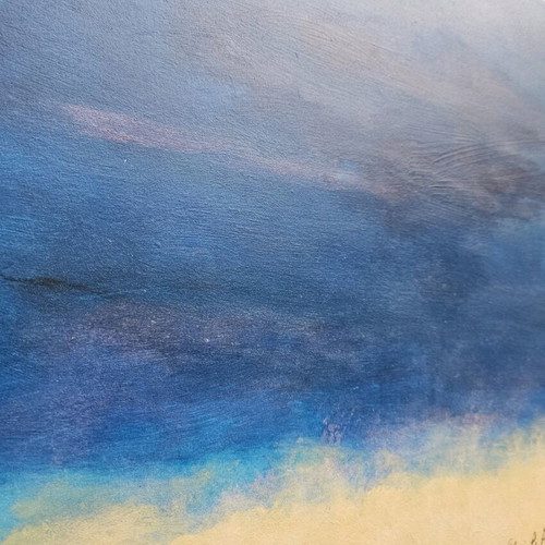 On the Island II painting like new, acrylic sea Aegean