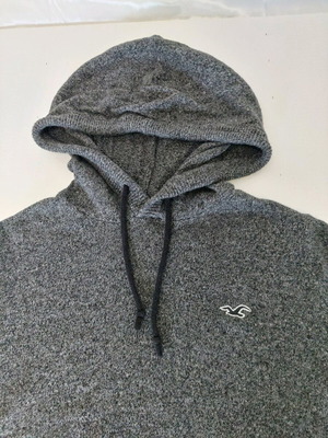 Hollister knitted hoodie women's small like new, black-gray