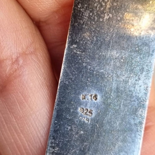Vintage silver gold bracelet Silver 925 K14 used, unique piece