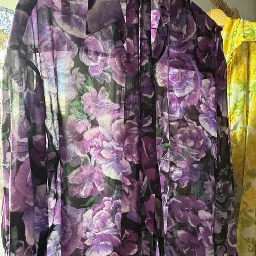 Vassia Kostara shirt one size like new, multicolor purple