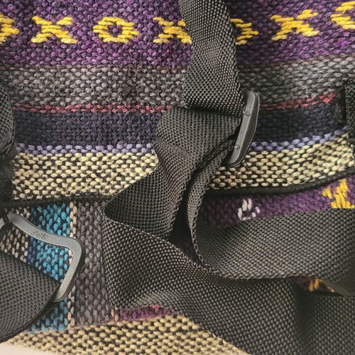 Vintage Boho Backpack handmade, used, multicolor