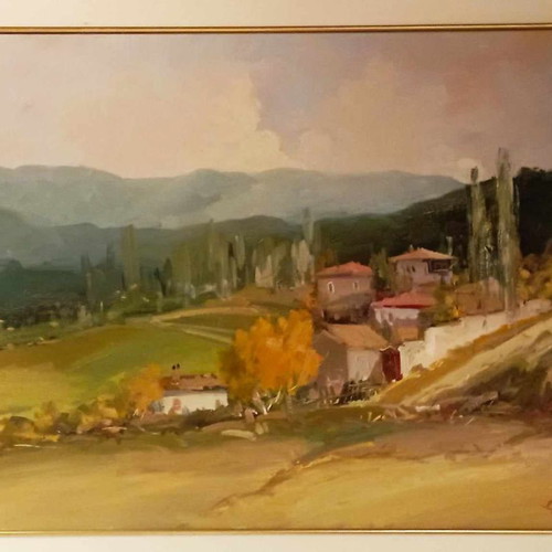 Vas. Kolokythas 1948 oil painting on canvas like new, 120x90 cm