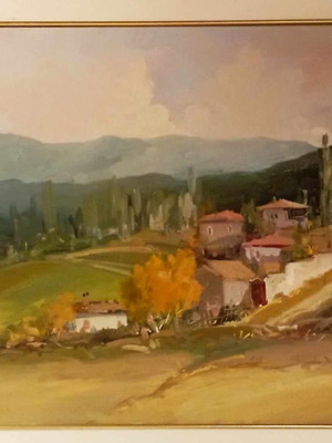 Vas. Kolokythas 1948 oil painting on canvas like new, 120x90 cm