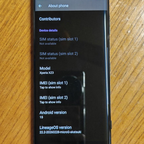 Sony Xperia XZ3 4G 64GB smartphone used, dual SIM, Android 15