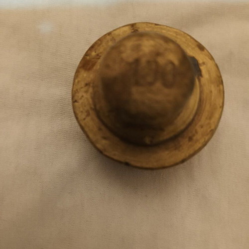 Old brass weight measure 100 dram used