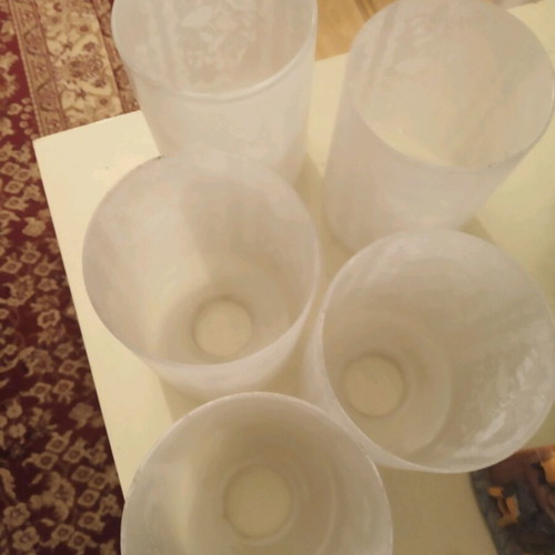 White lamp shades used with flowers, pack of 5